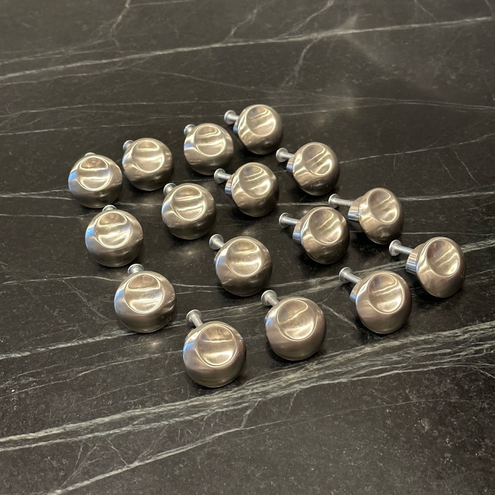 Brushed Nickel Cabinet Knobs - Set of 16